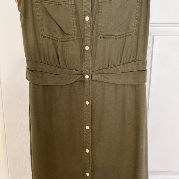 WHBM White house Black Market Women’s army green khaki dress - Picture 2 of 3